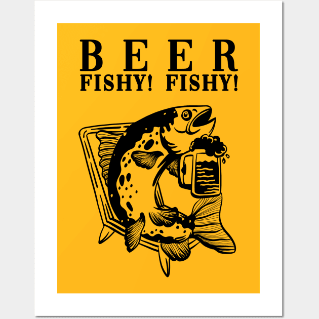 Beer Fishy Fishy Wall Art by Cholzar